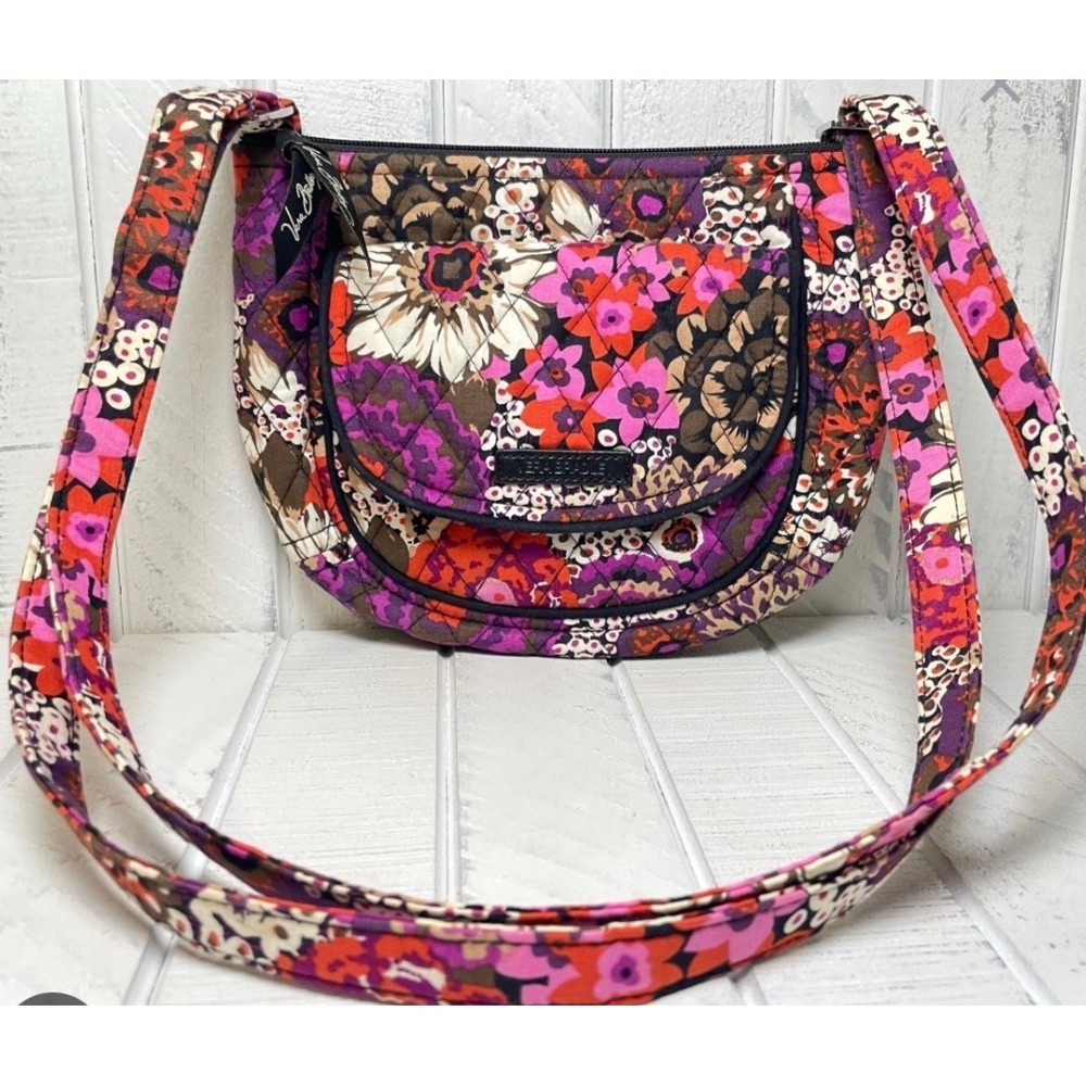 Vera Bradley‎ Lizzy Rosewood Floral Retired Crossbody Bag